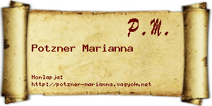 Potzner Marianna névjegykártya
